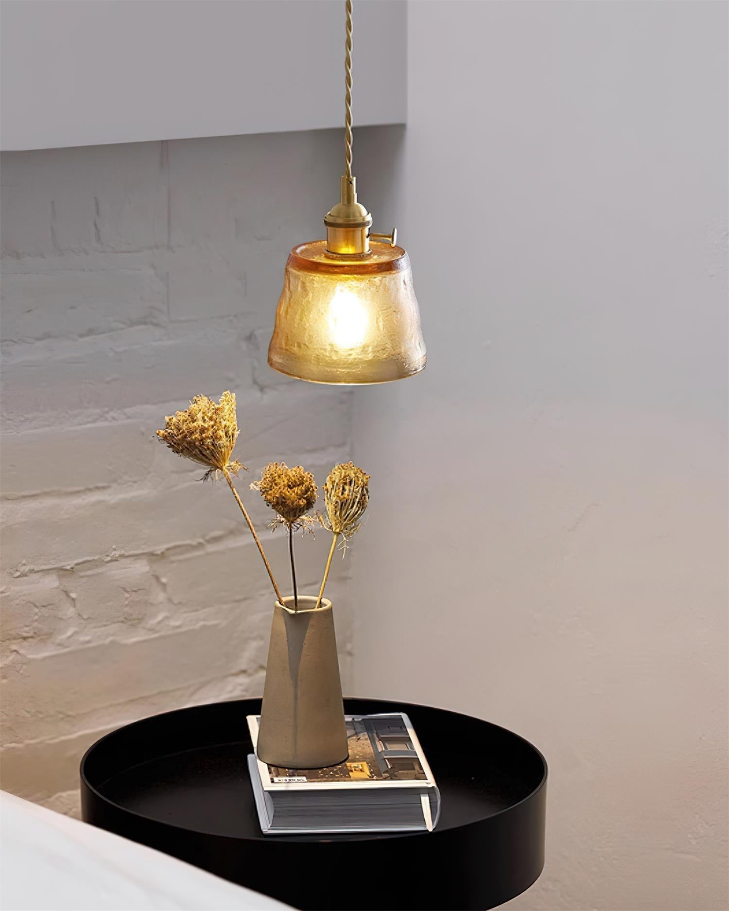 Retro Small Cup Glass Pendant Lamp M174