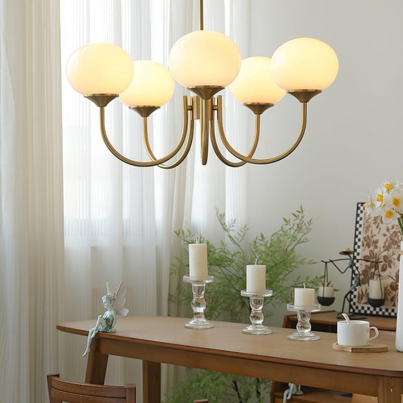 Bauhaus Glass Ball Marshmallow Chandelier S200