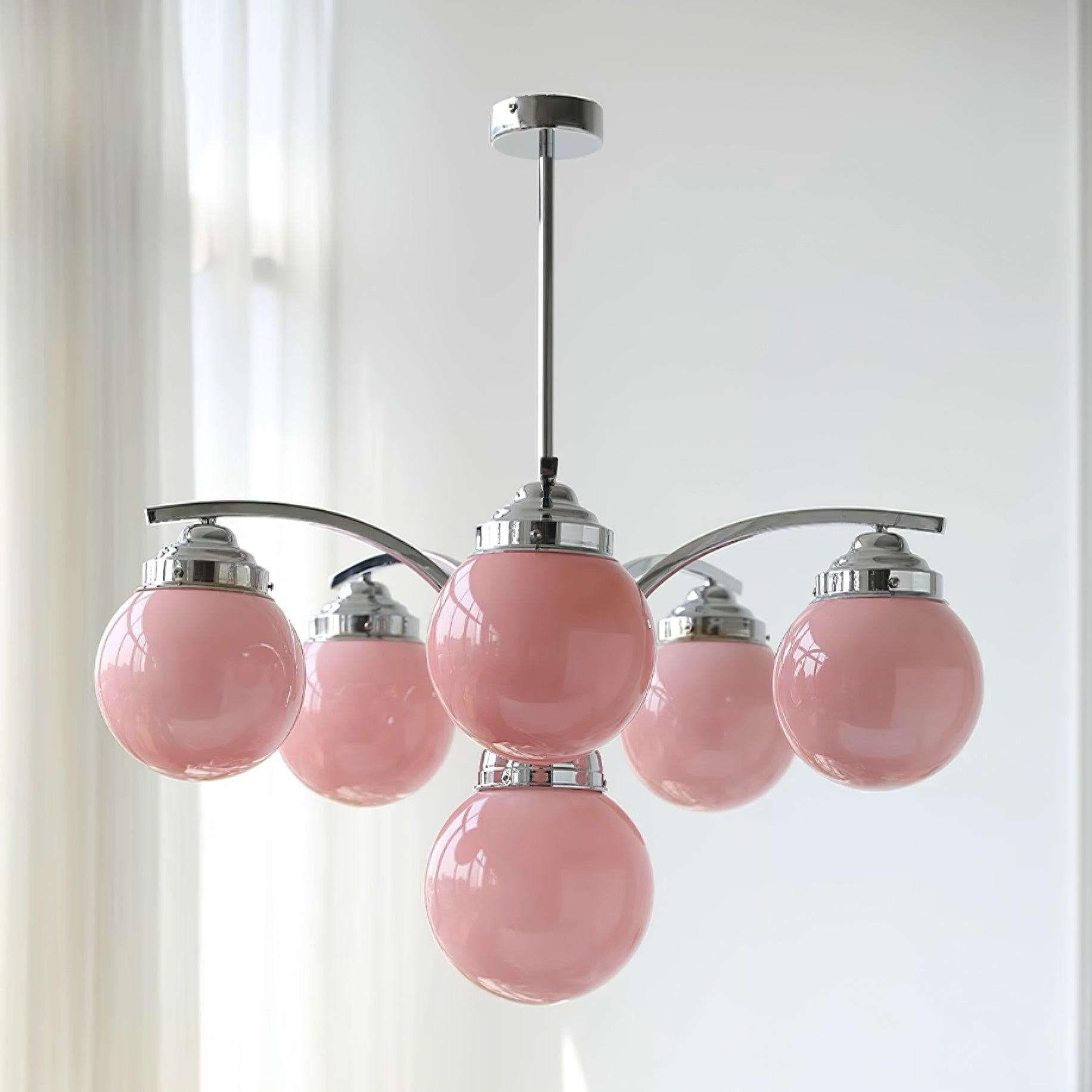French Elegant Glass Orb Chandelier M427