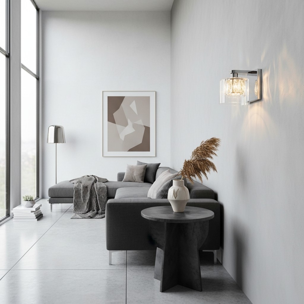 Glomara Sculpted Metal Wall Lamp - Transitional Sconce Ambient Lighting for Bedrooms and Entryways T996