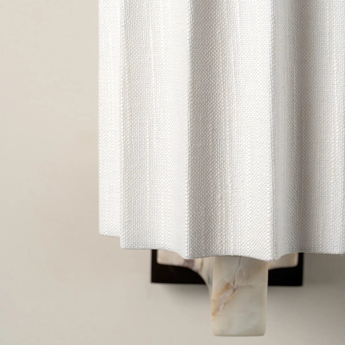 Cavilon Wall Light - Sculpted Linen Shade with Marble Arm T653