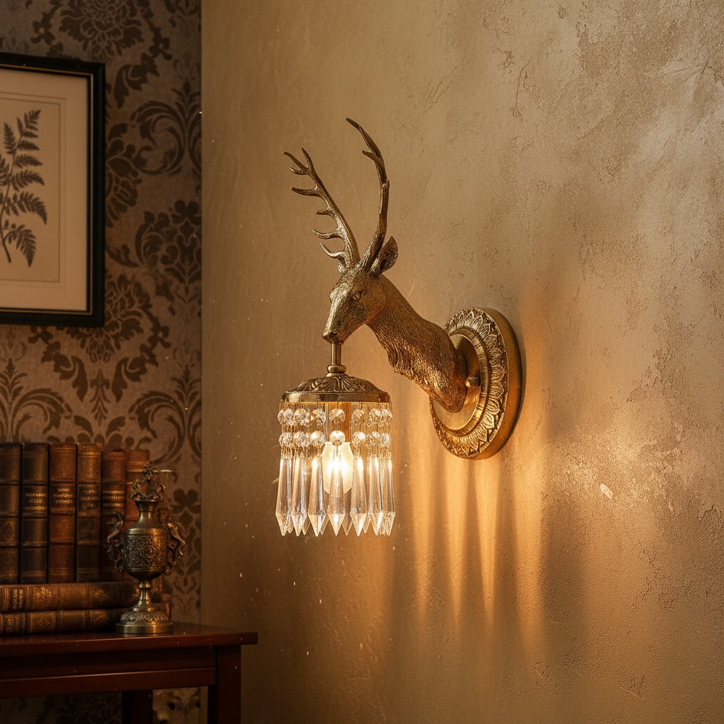 Antler Crystal Wall Lamp T1964