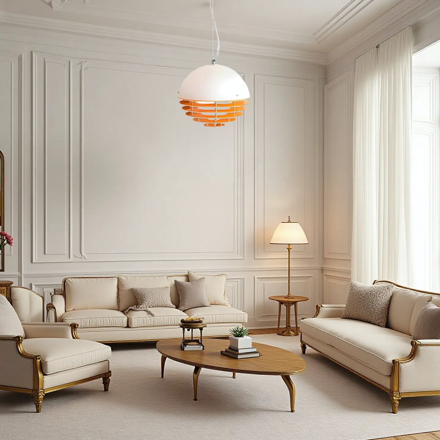 Bauhaus Sunset Pendant Lamp - Warm Ambient Lighting for Living Room S213
