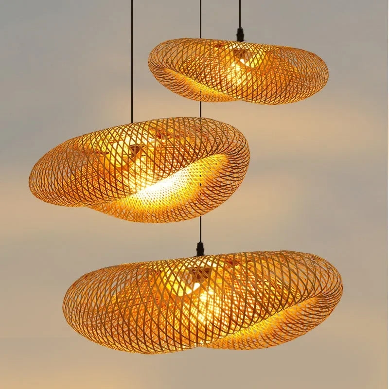 Aira Handwoven Natural Bamboo Pendant Light T1997