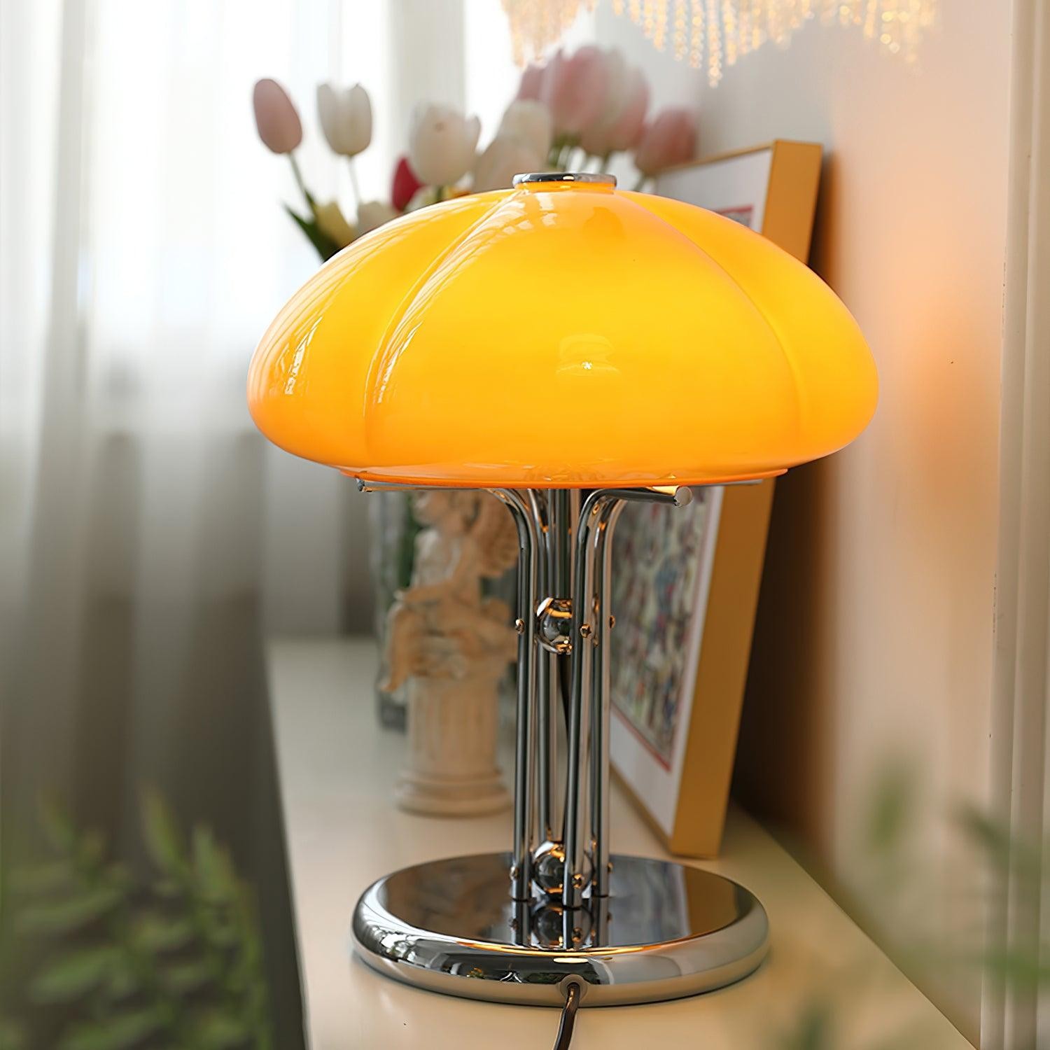 High-Grade Bedroom Bedside Mushroom Glass Table Lamp M175