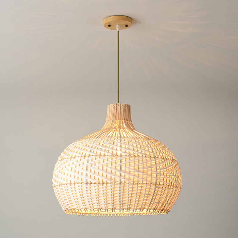 Nordic Rattan Creative Hanging Pendant Light