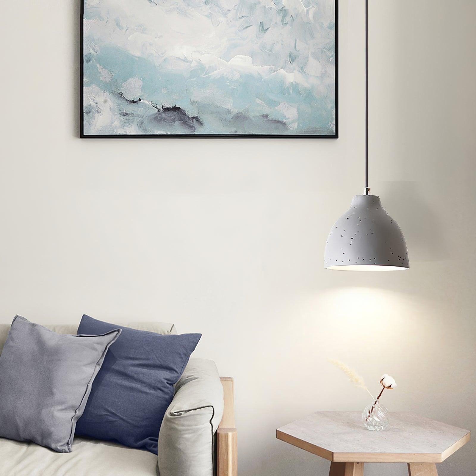 Modern Minimalist Industrial Resin Bowl LED Pendant Light M327