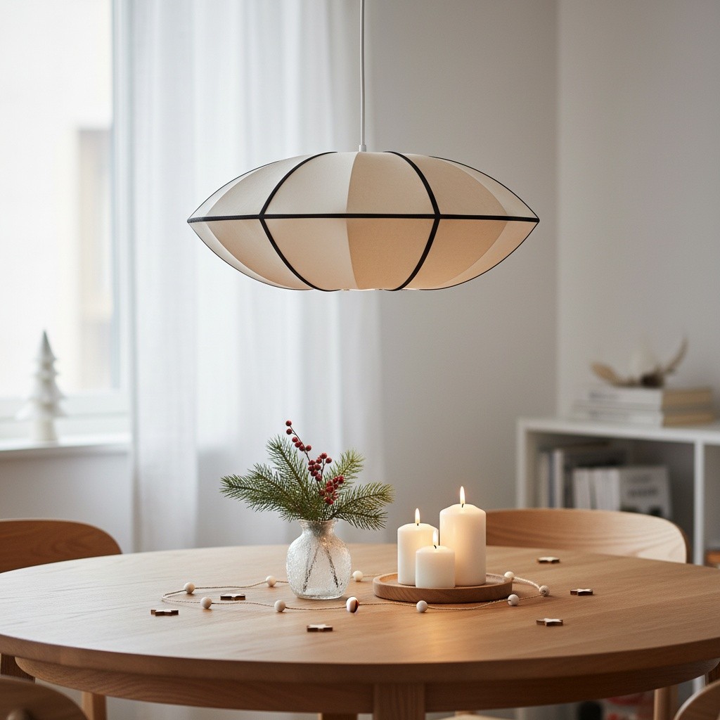 Modern UFO Fabric Pendant Lamp for Dining Room and Living Space S180