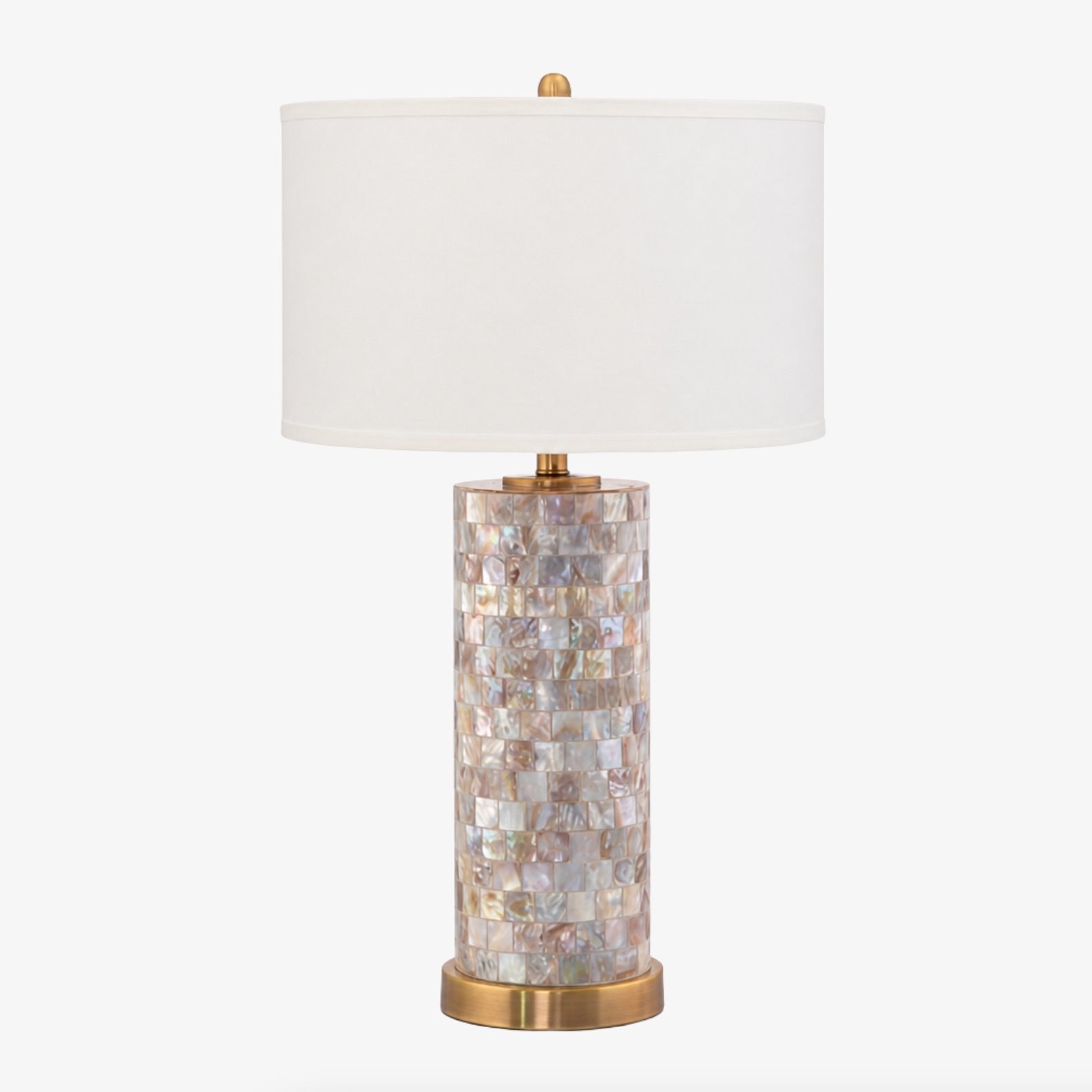 Beamira Natural Shell Mica Table Lamp - Handmade Crafted for Bedroom or Living Room T2200