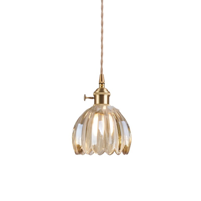 Japanese Retro Glass Flower Pendant Light S17