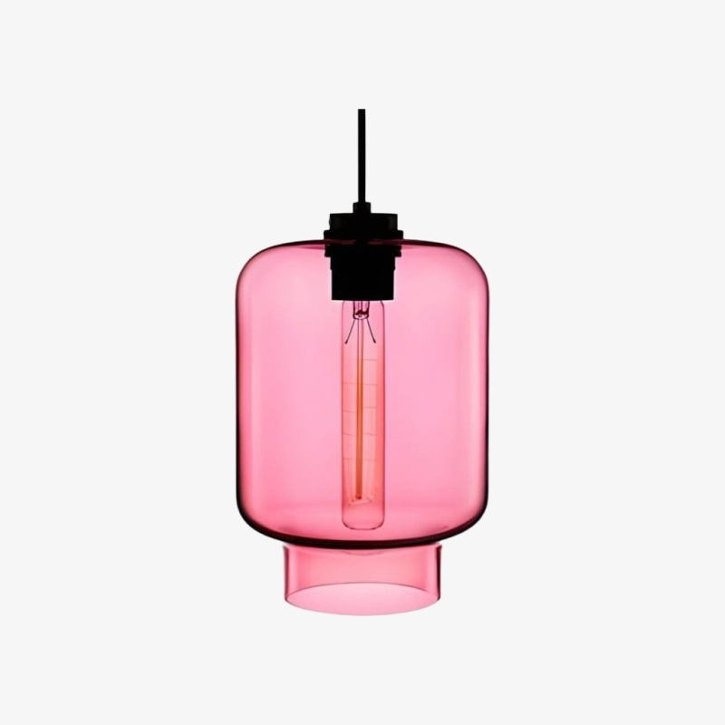 Modern Geometric Glass Pendant Light - Home Decor Multiple Colors Lighting S377