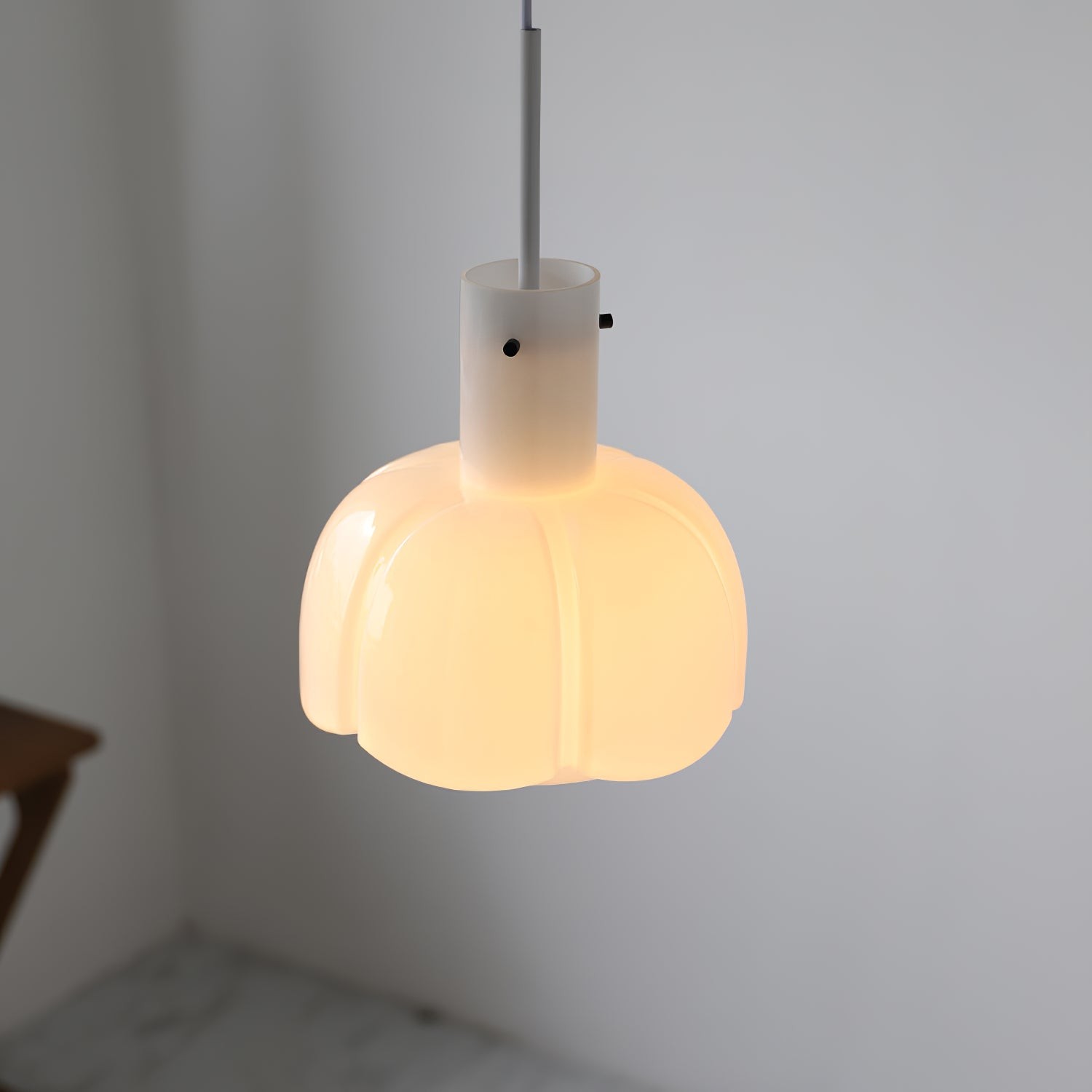 French Pastoral Style Petal Glass Pendant Light M23