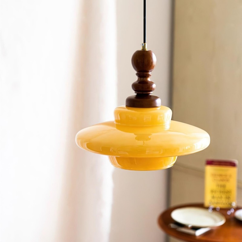 Medieval Cream Glass Pendant Lamp M172