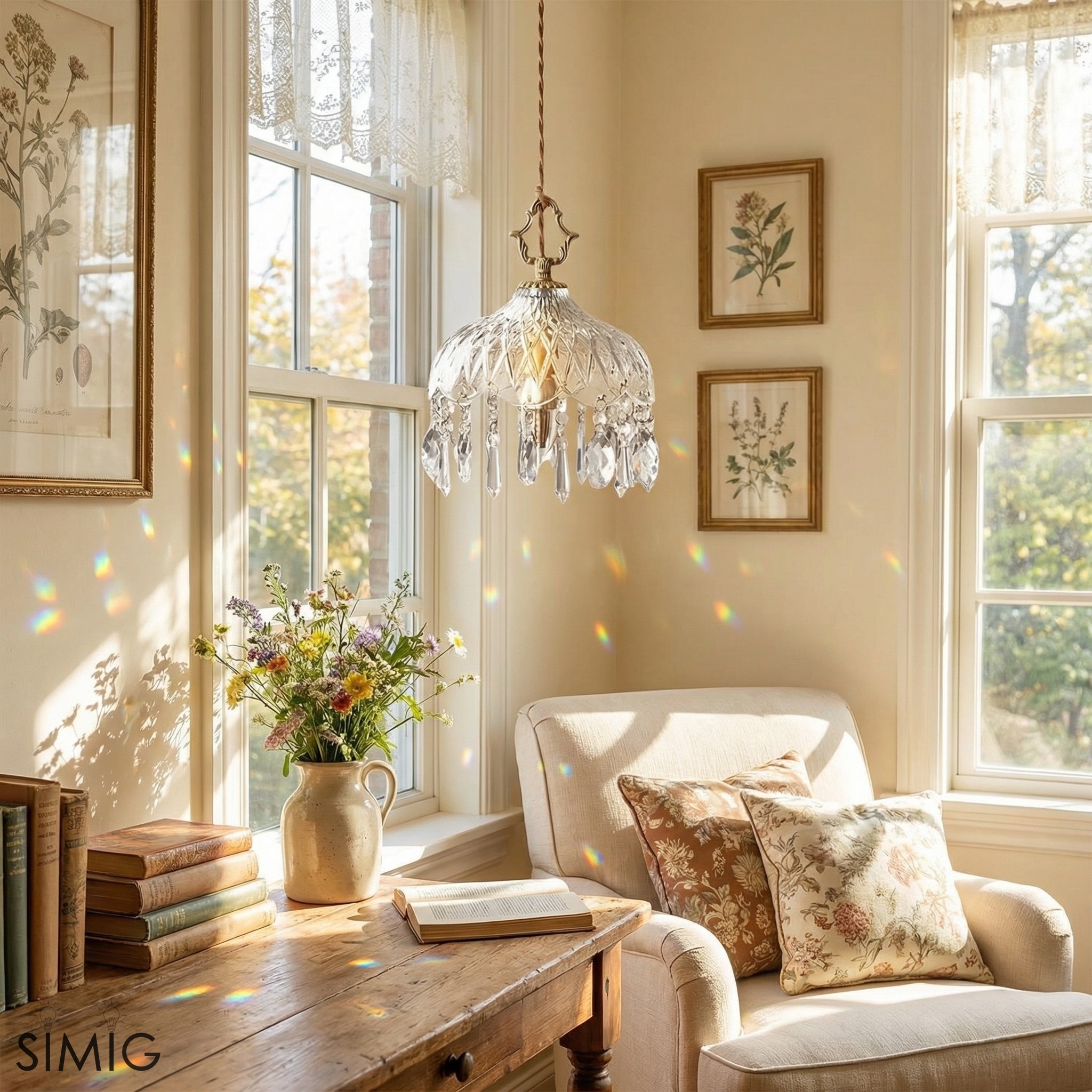 Norivo Crystal Pendant - Refined  Crystal Shade for Dining Areas T1102
