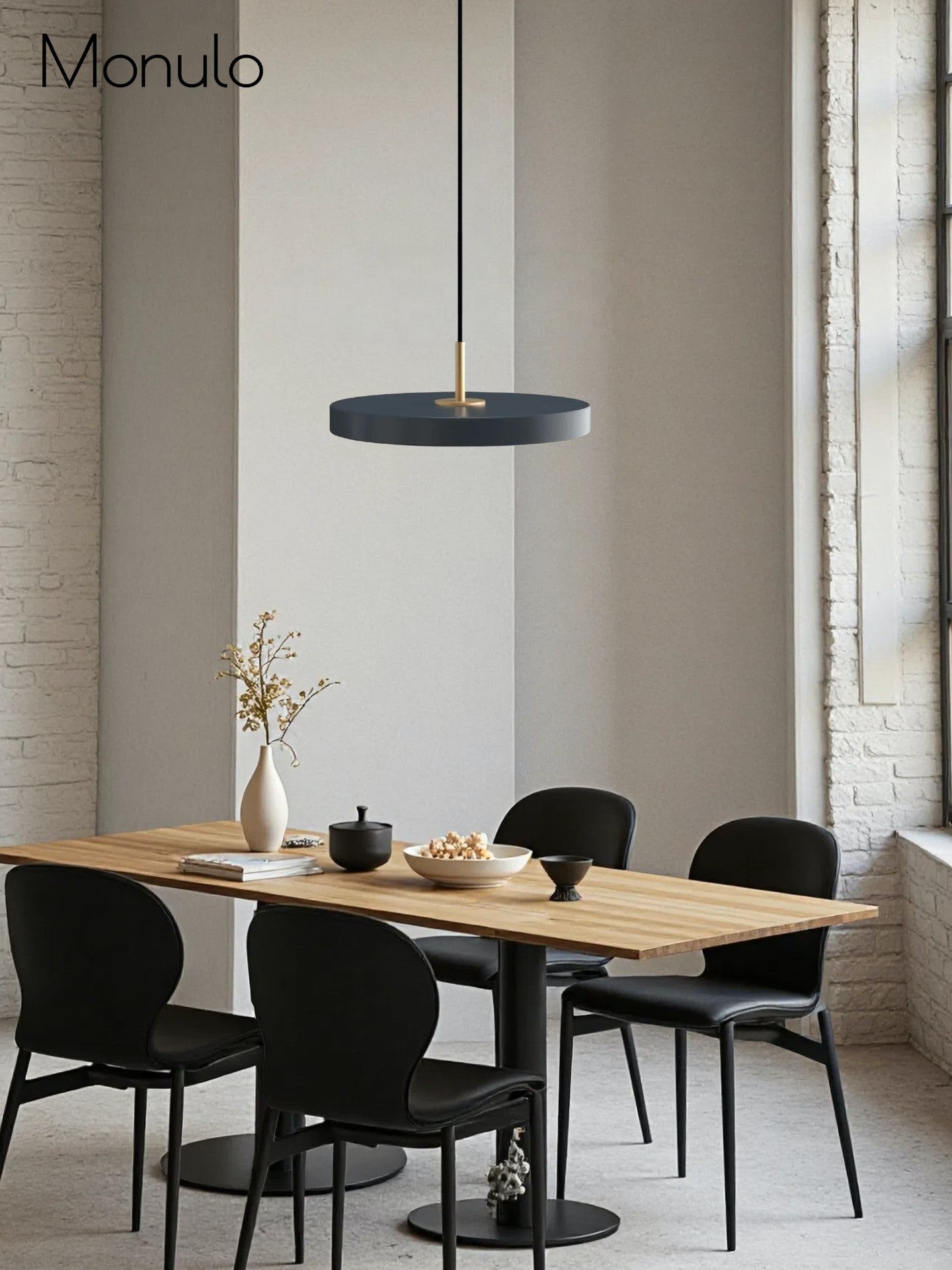 Modern Disc Pendant Light — Nordic Minimalist Fixture for Dining & Kitchen G102