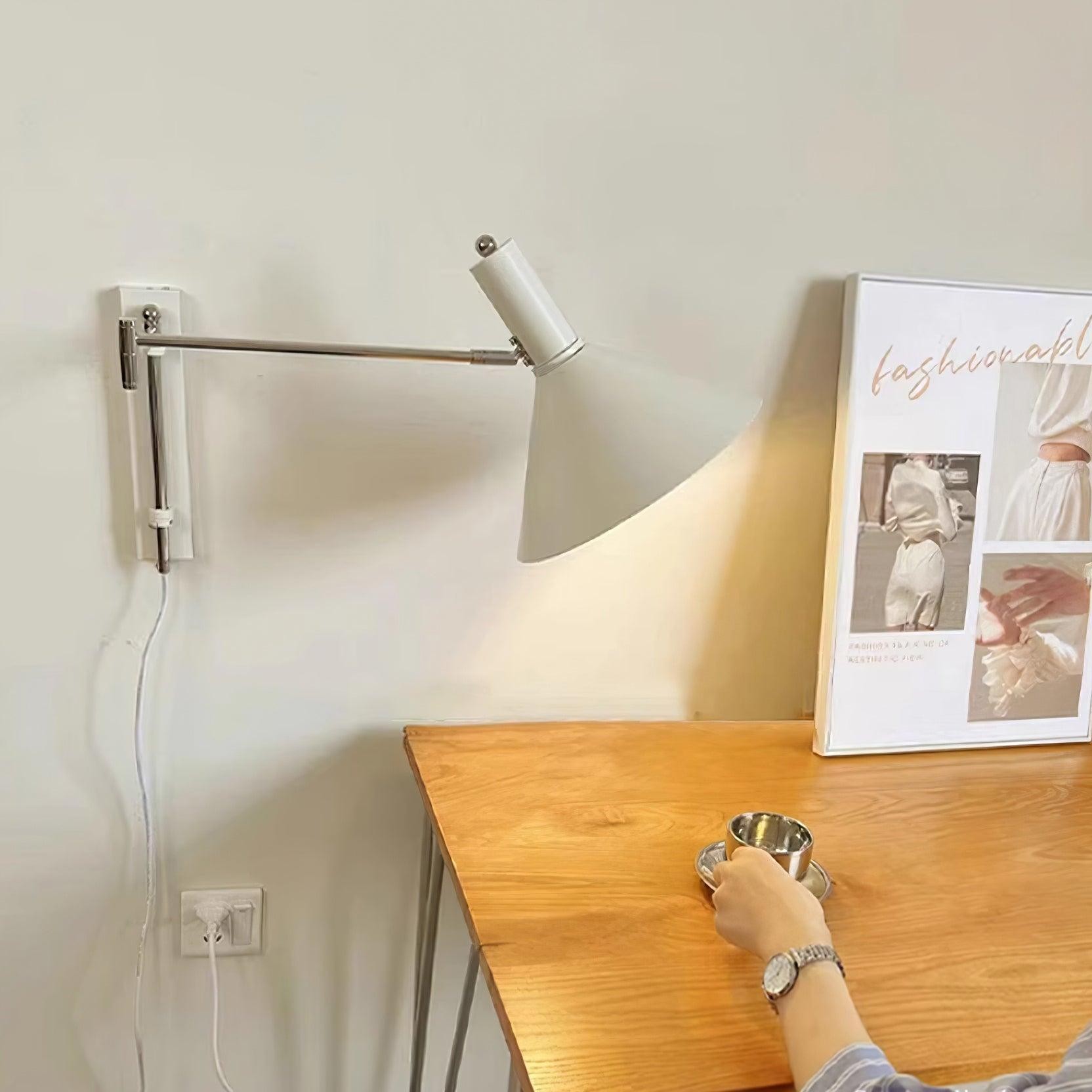 Classic Modern Swing Arm Adjustable Bedside Reading Wall Lamp M19