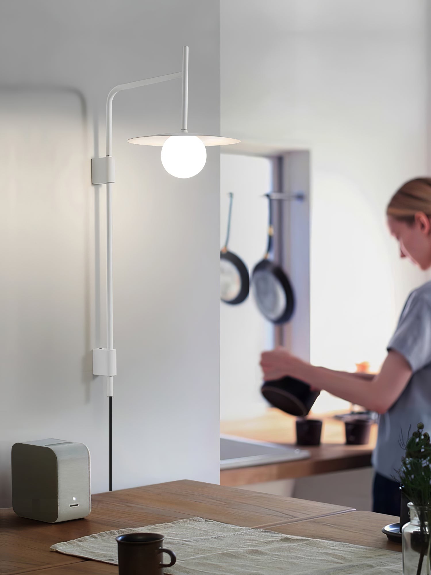 Nordic Swing Arm Wall Lamp for Living Room G26