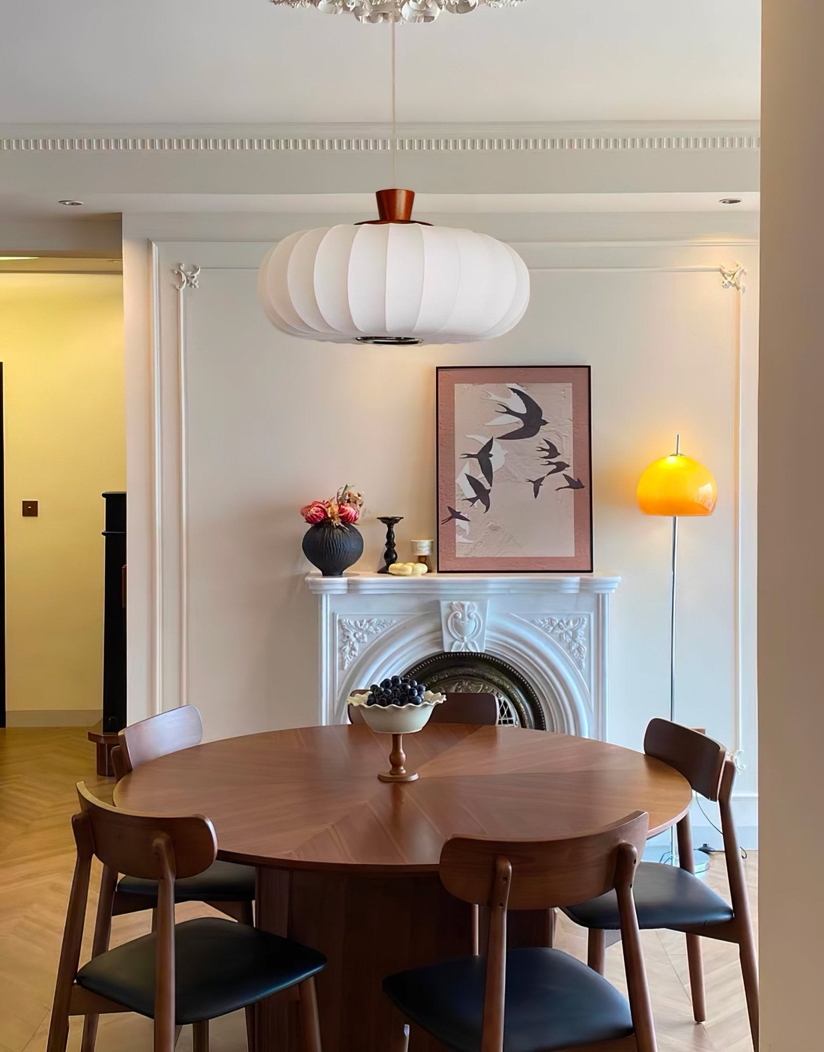 Classic Silk Lantern Pendant Light M410