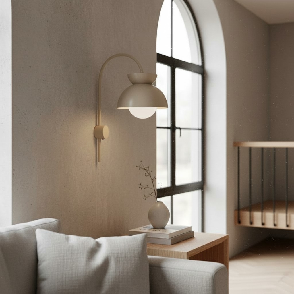 Aurelia Wall Lamp with Tiered Dome Design in Modern Metal for Bedroom or Hallway T788
