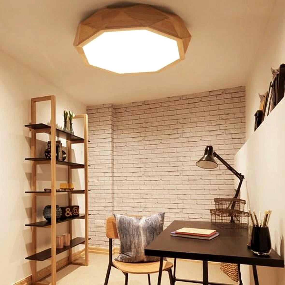 LUCENT Octagon Jewel LED Ceiling Lamp in Wood