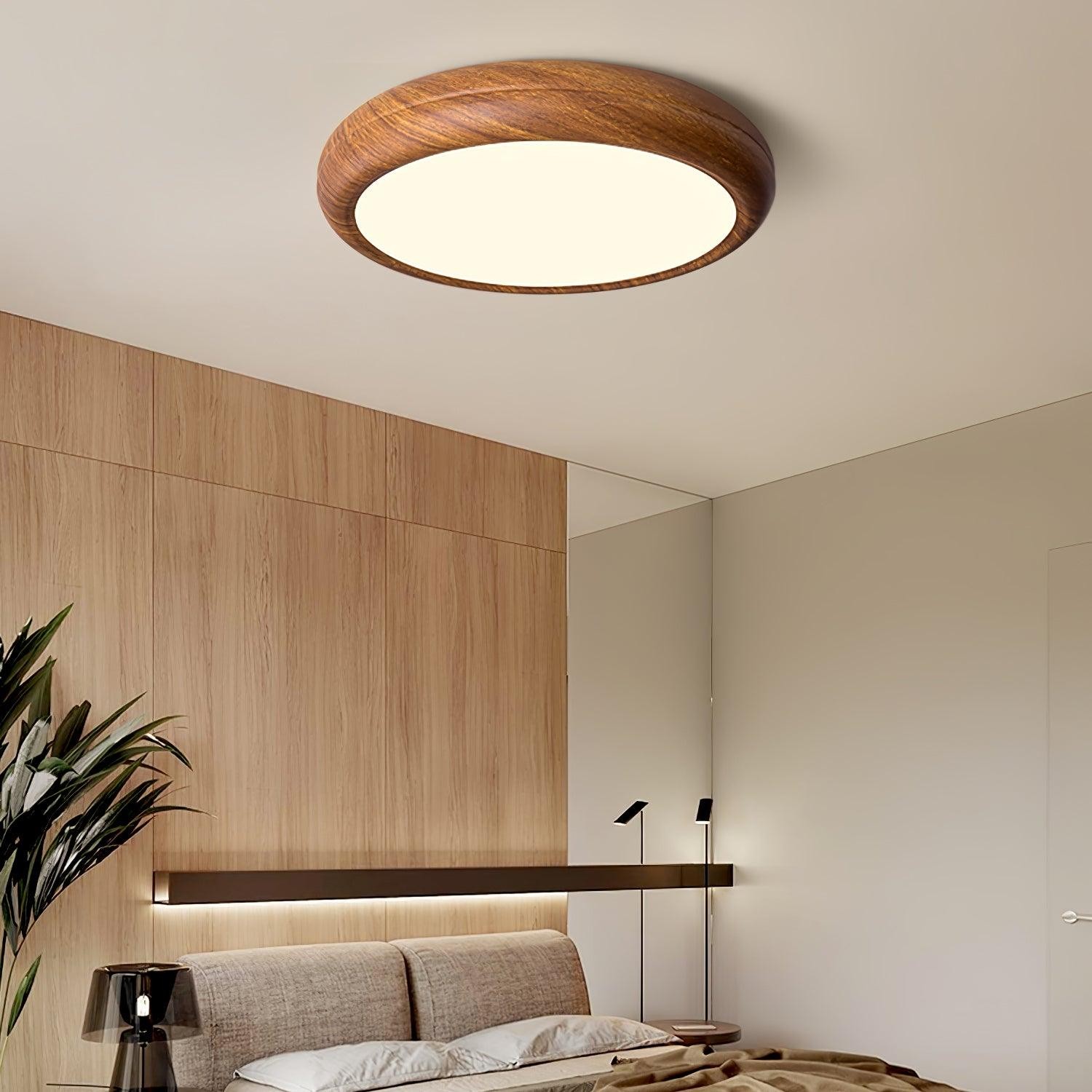 Wood Grain Round Ceiling Lamp M196
