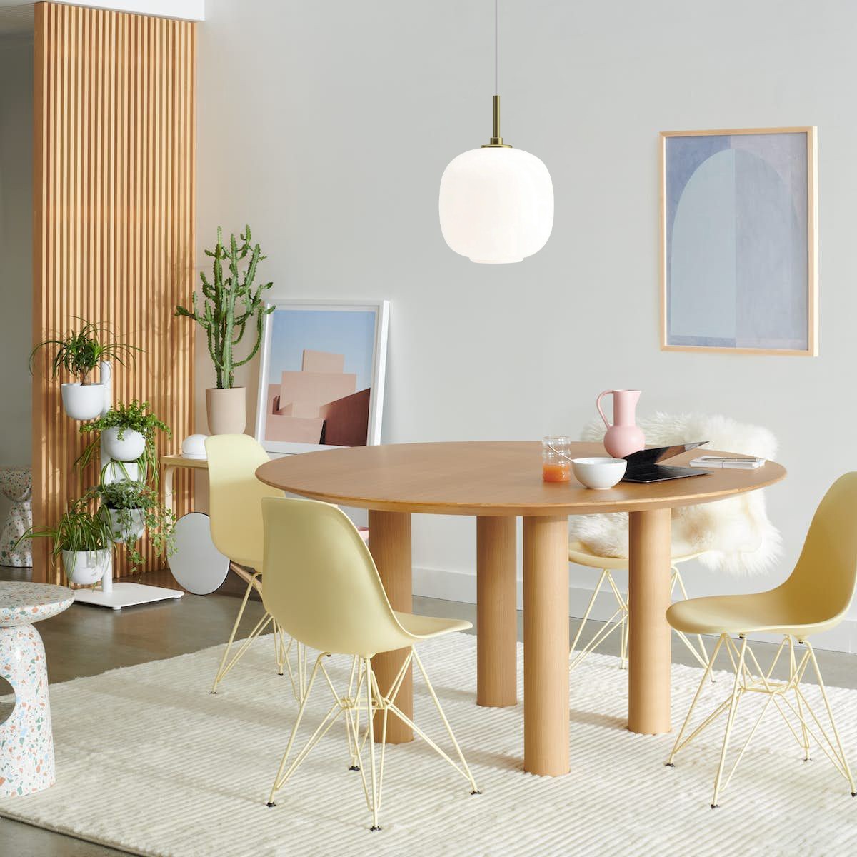Classic Opal Glass Orb Pendant Lamp