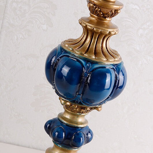Palace Decoration Design Dark Blue Fabric Table Lamp M498