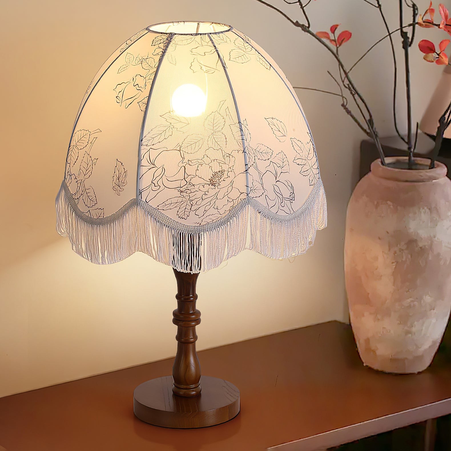 Luxury Printed Tassel Table Lamp M425