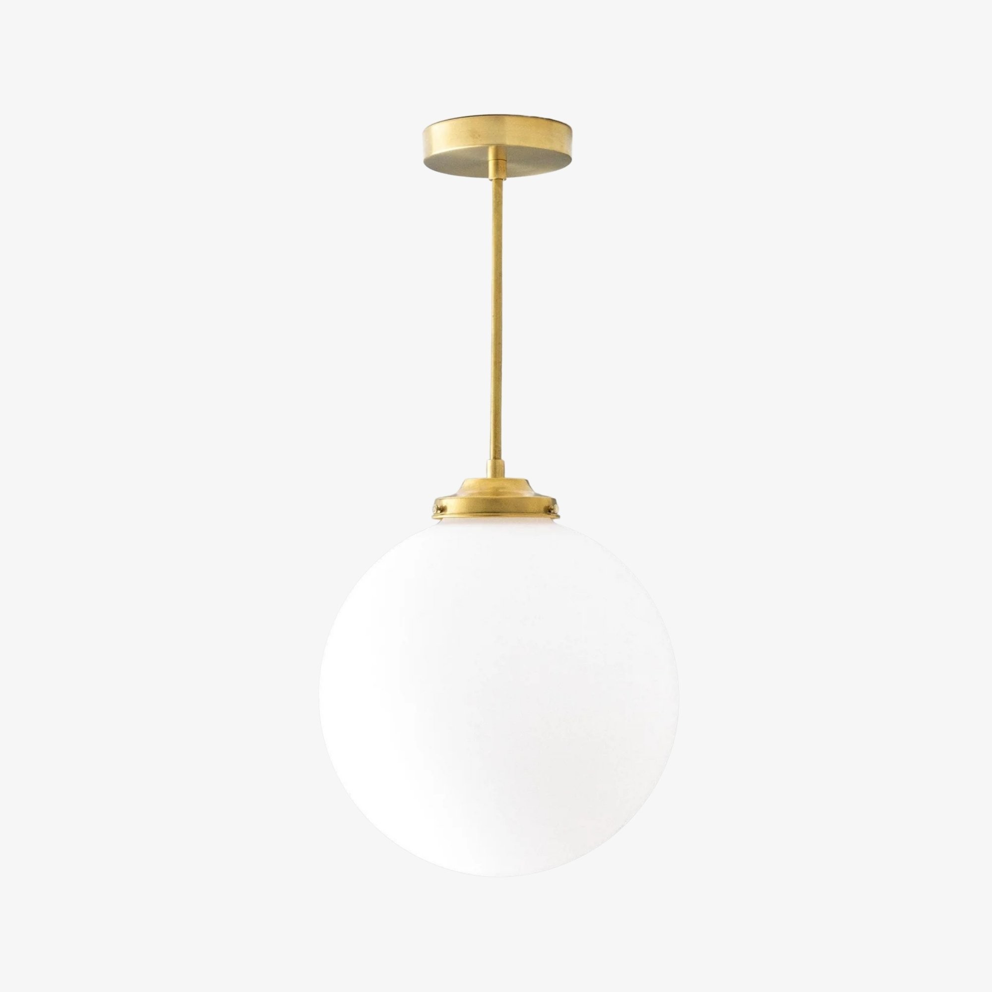 Glorica Glass 12 Inch Globe Ceiling Light - Frosted Glass Art Deco Pendant And Flush Mount T362