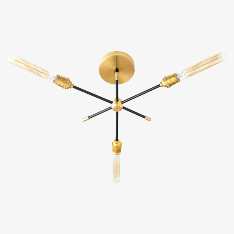 Mobilux Line Industrial Chandelier - Modern Ceiling Light Fixture for Home T331