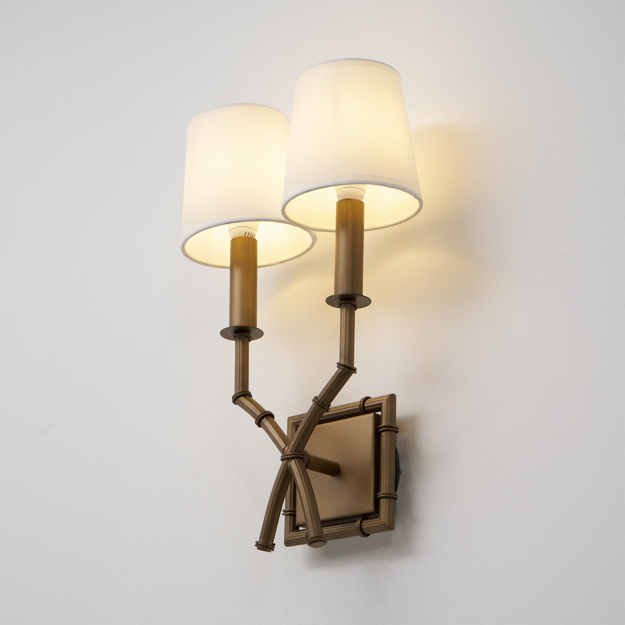 Double Arm Bamboo Sconce T1810