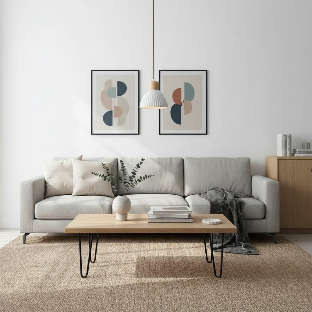 Cerawooda Modern Pendant Light - Clean Circle Silhouette for Living Area T1099