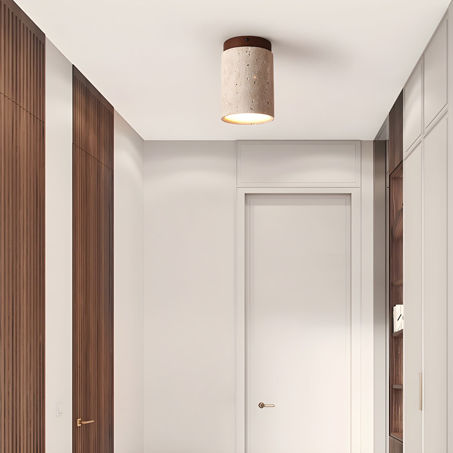 Marble Travertine Column Ceiling Lamp M405