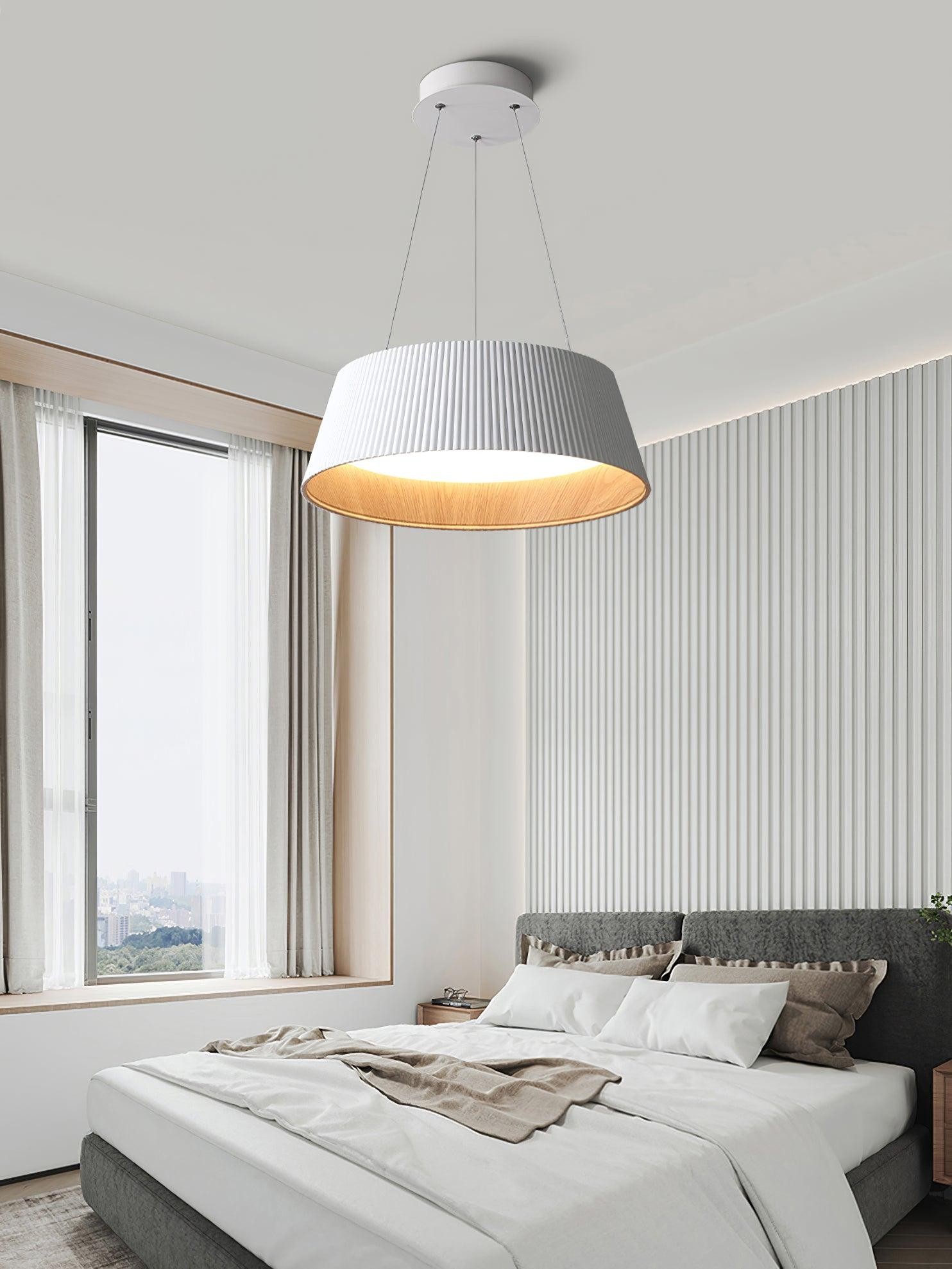 Minimalist Corrugated Lampshade Bedroom Pendant Lamp M287