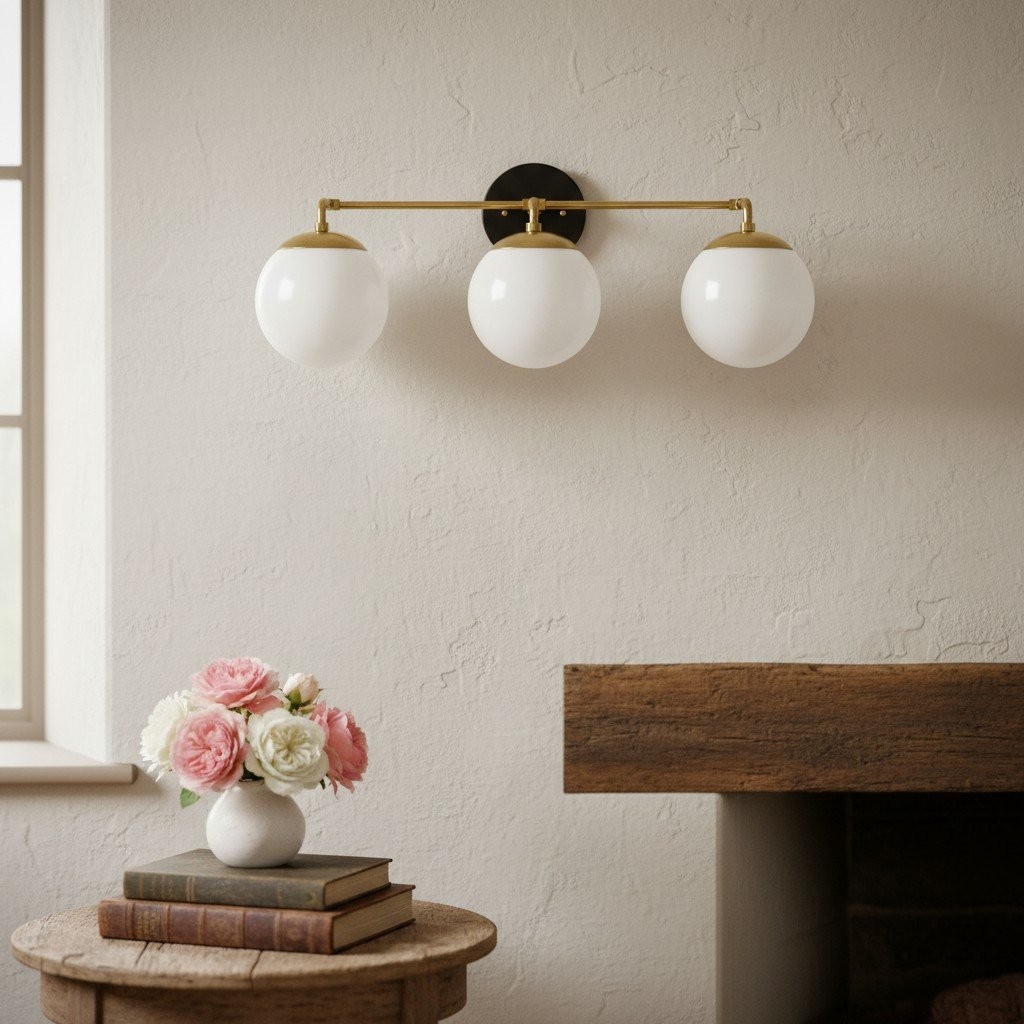 Glorica Glass Wall Sconce - Modern Vintage Vanity Light Fixture T376