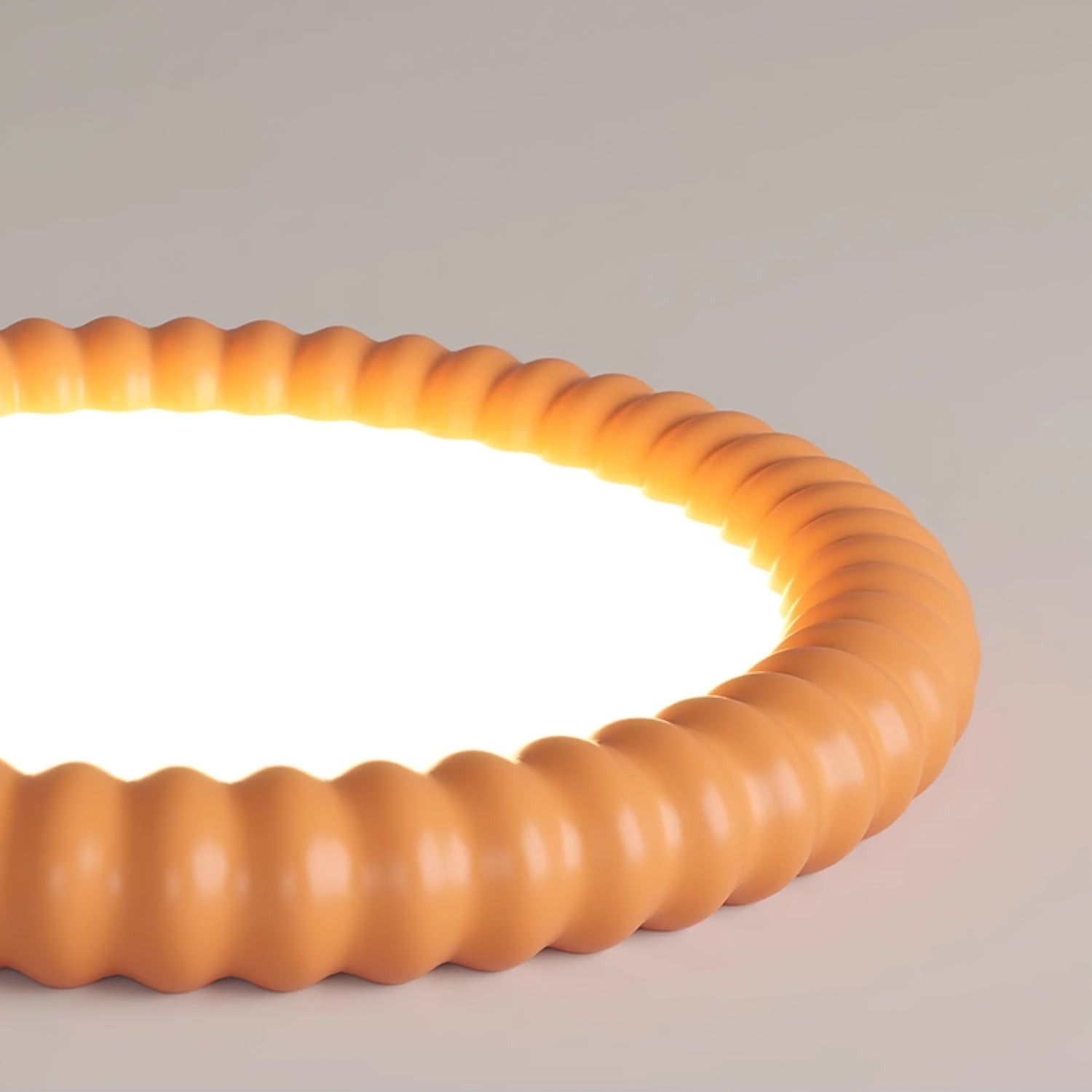 Cream Style Ripple Ring Ceiling Lamp M421