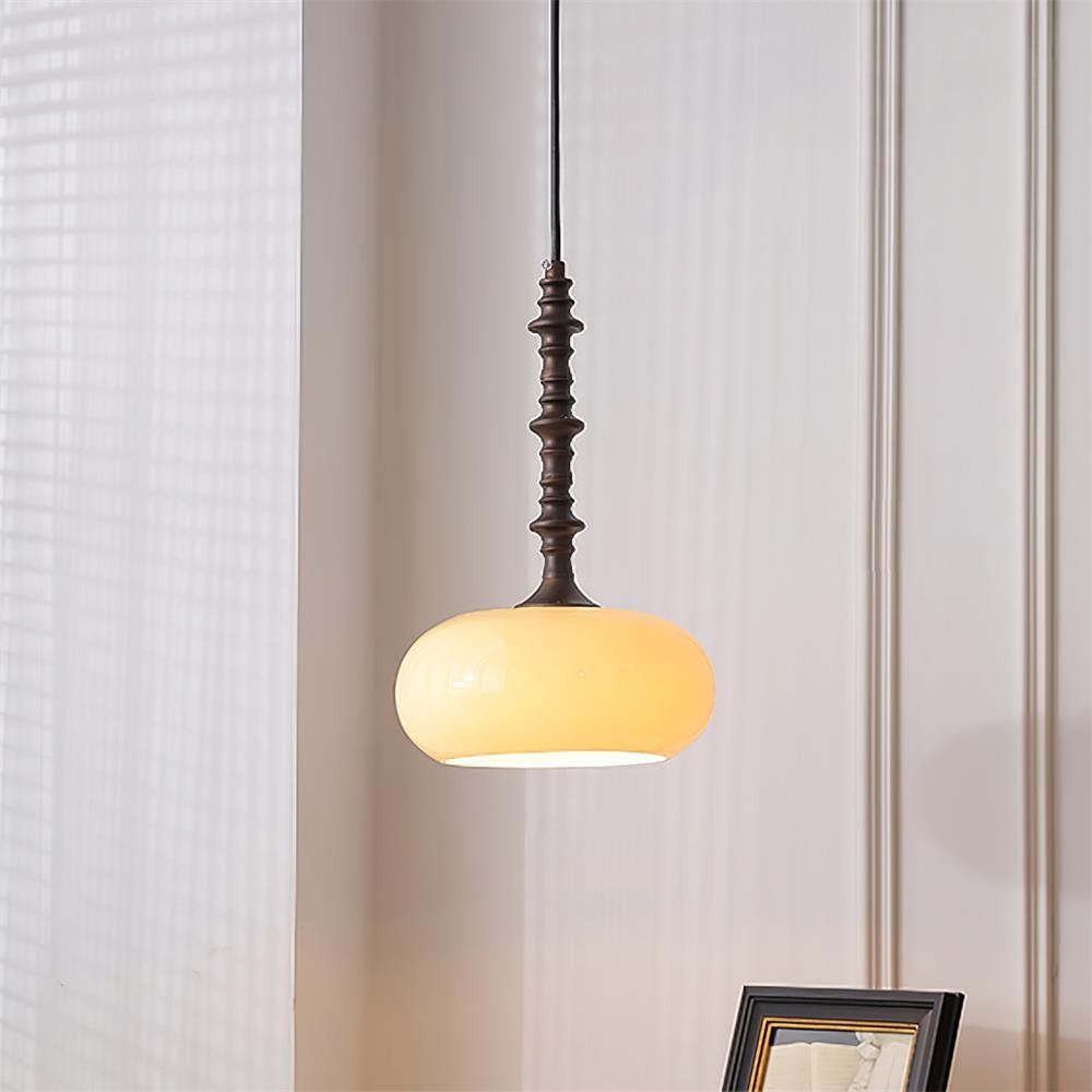 Modern Simple Cream Smooth Small Pendant Lamp M163
