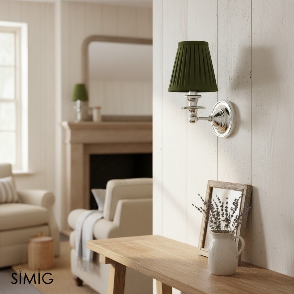 Kalvora Fabric Shade Wall Sconce - Stylish Modern Light for Bedroom T090