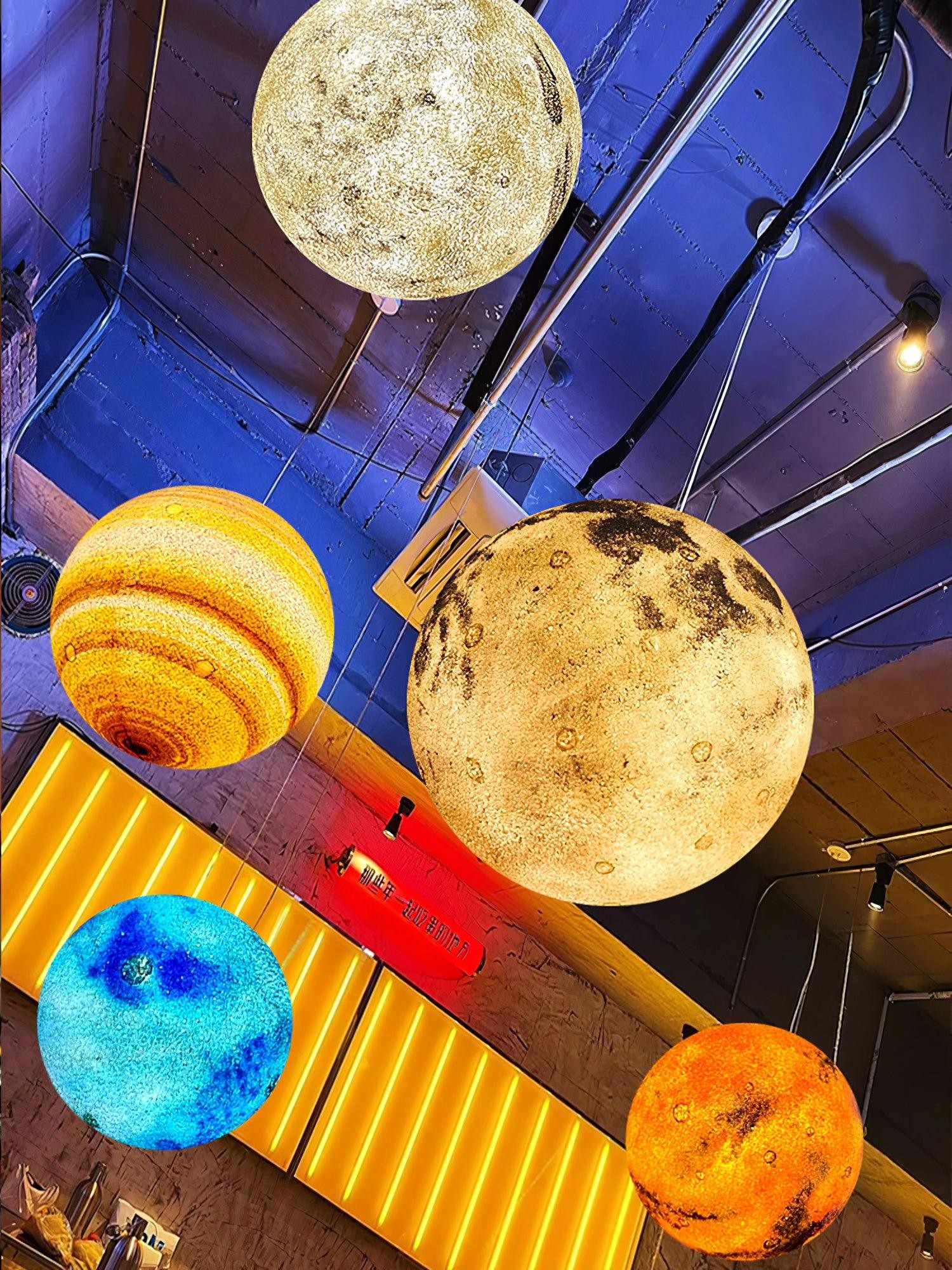 Planetary White Moon Chandelier Suitable For Living Room M584