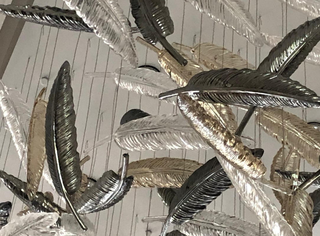 Artistic Feather Luxurious Glass Chandelier S362