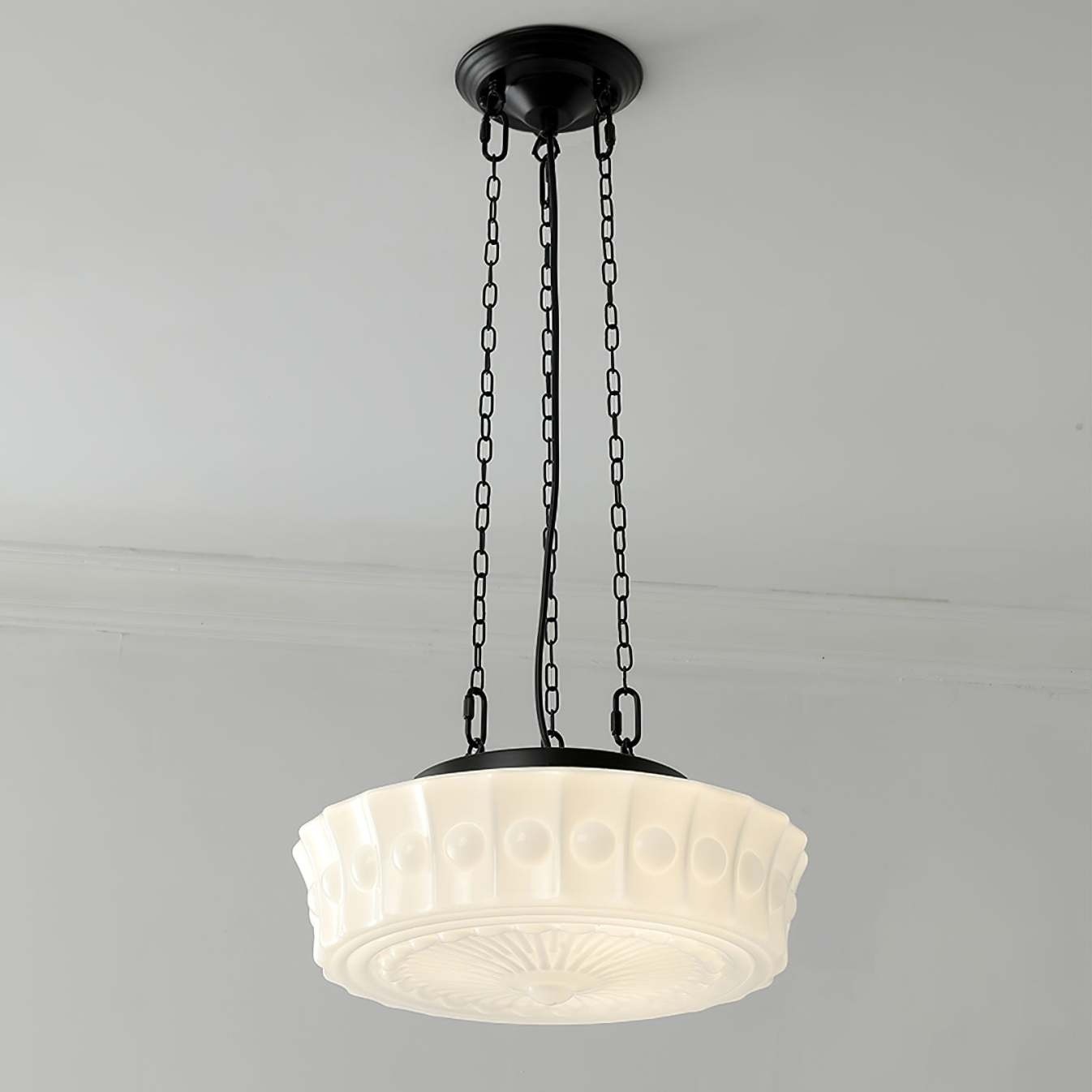 Iron Glass Cylinder Shade Chandelier G14