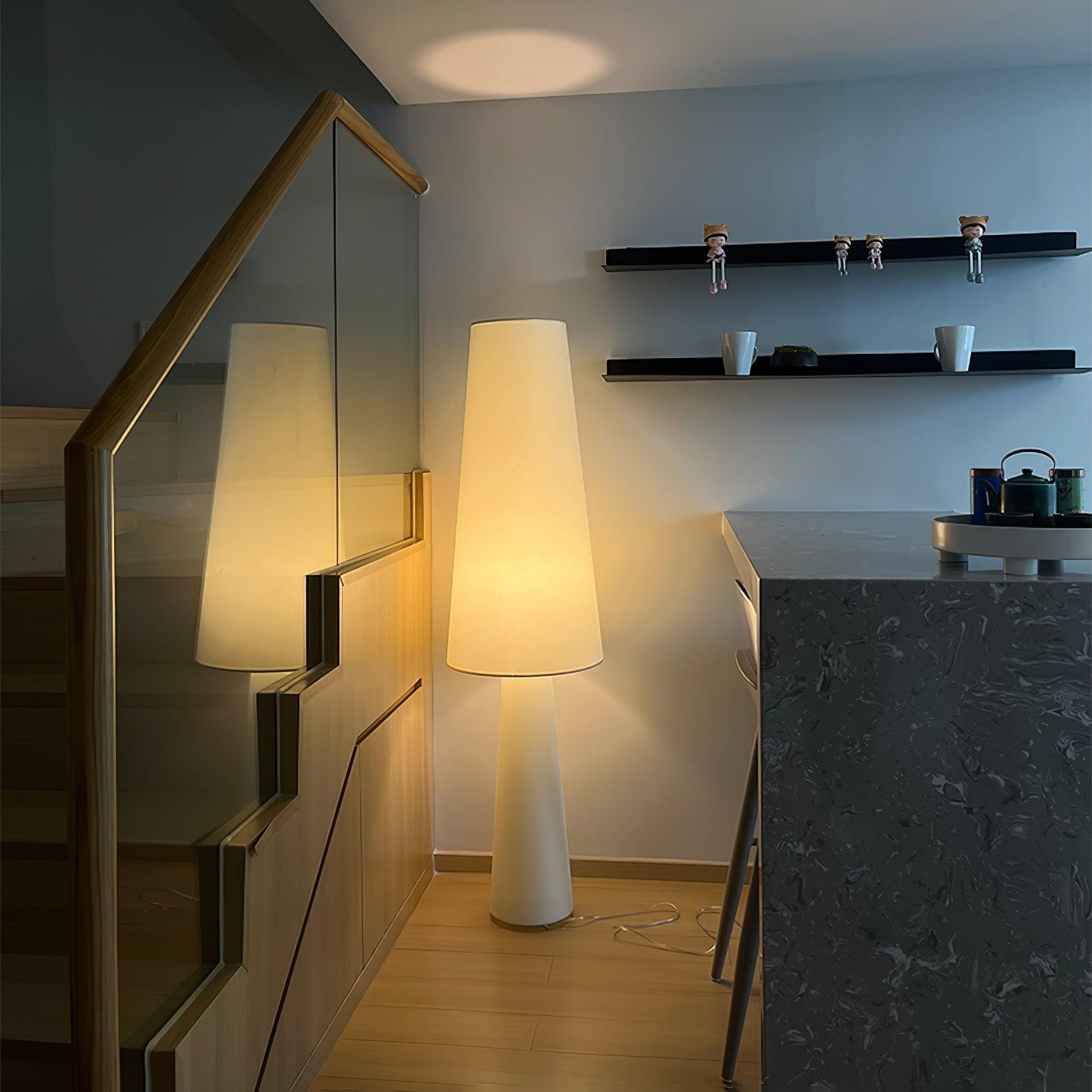Column Fabric Floor Lamp Suitable For Living Room M561