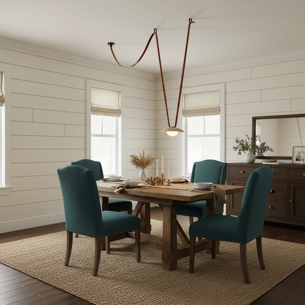 Light Rail Leather Pendant Lamp T1912