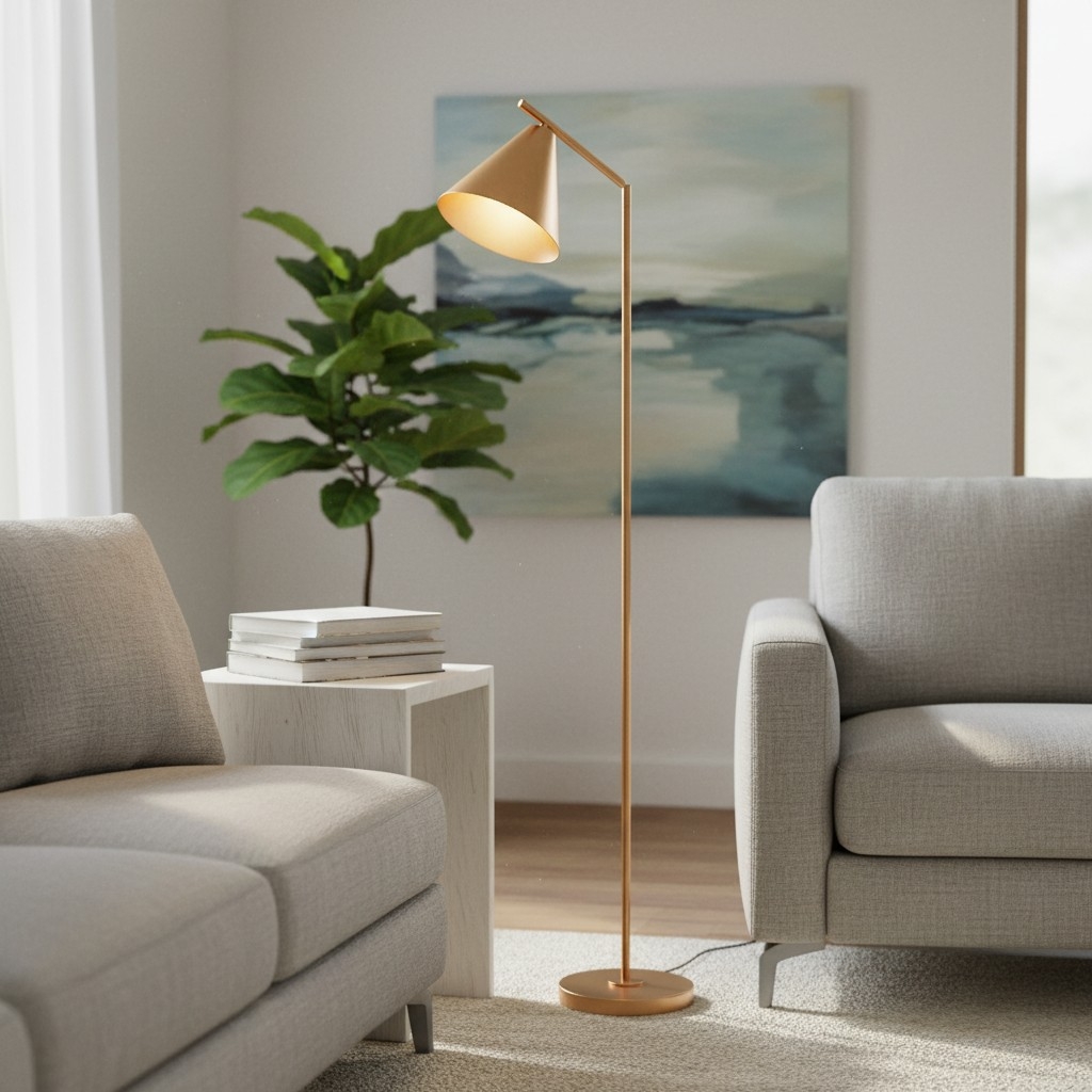 Oricone Modern Floor Task Lamp with Adjustable Arm - Cape Style Reading Light T998