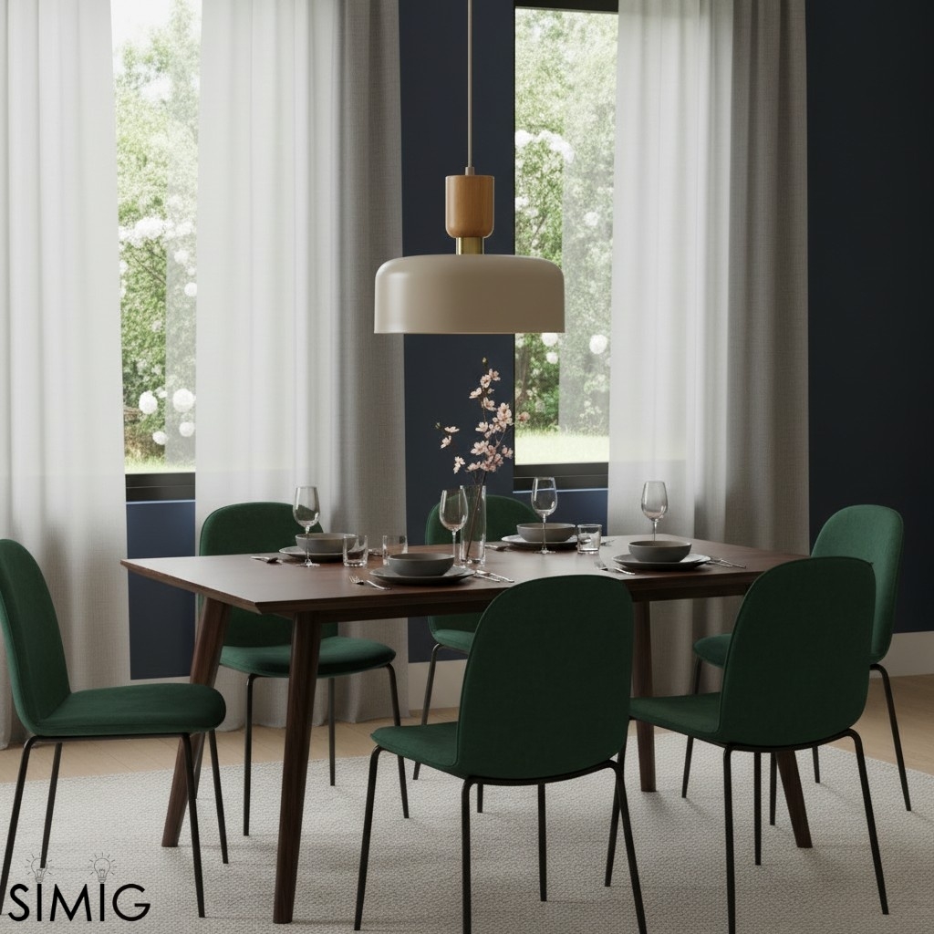 Orbulis Natural Wood Grain Pendant Light – Modern Minimalist Circular Light T594