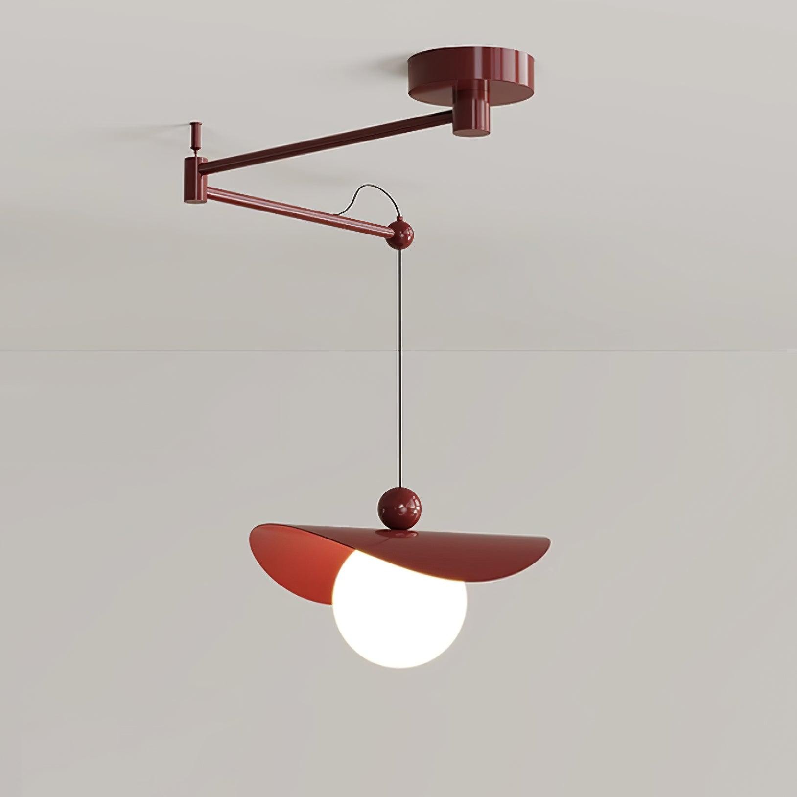 Simple Adjustable Metal Swing Arm Pendant Lamp G13