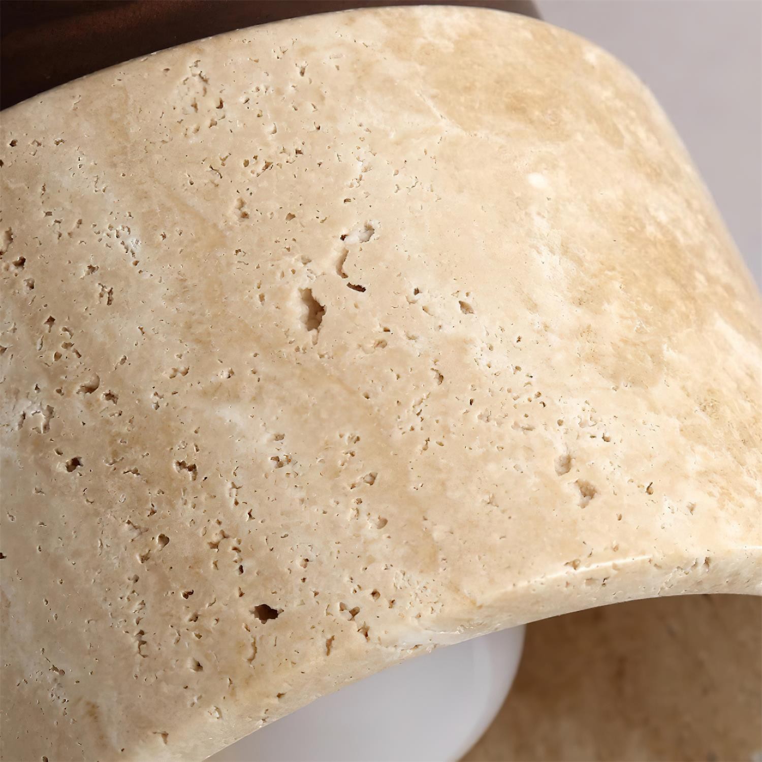 Travertine and Wood Design - Nordic Ceiling Light for Modern Spaces M98
