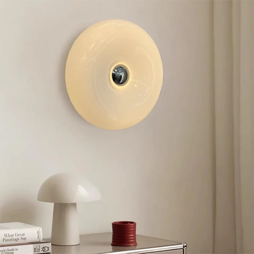 Glass Donut Table Wall Lamp - Bauhaus Style Accent Light Fixture S77