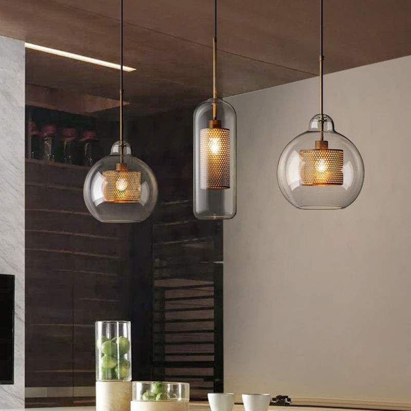 Modern Chiswick Glass Pendant Light Fixtures for Kitchen Dining Room