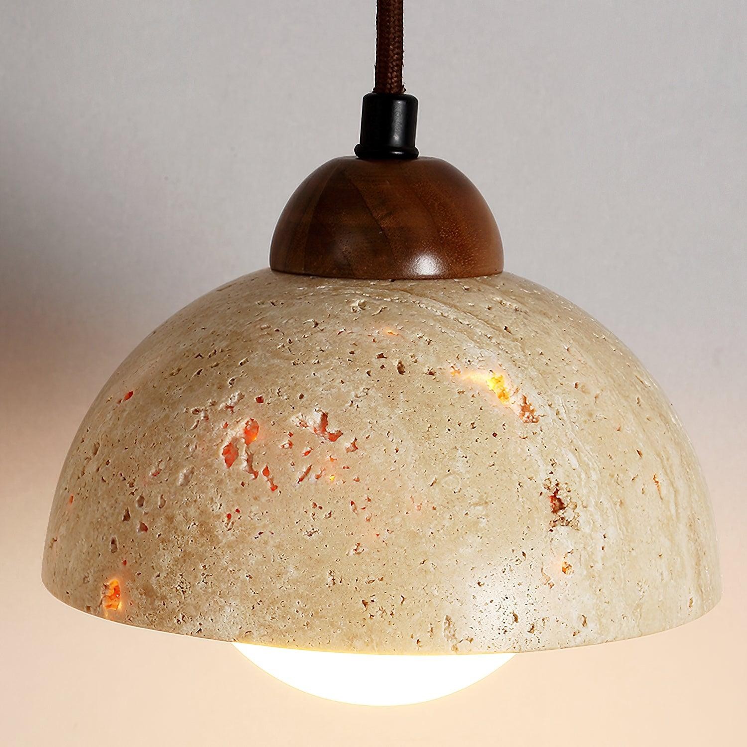Yellow Travertine Wabi-Sabi Style Pendant Lamp M97
